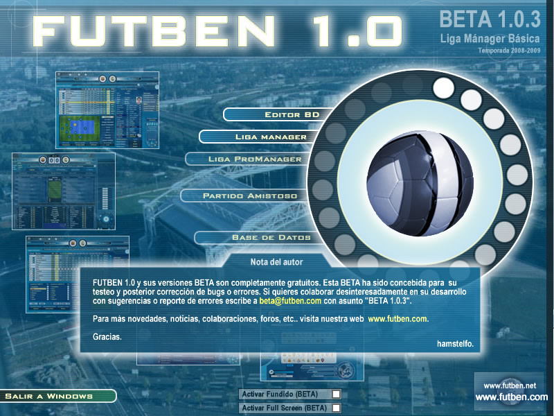 El siguiente paso de la evolución fue Futben 1.0.3 - Liga Mánager Básica